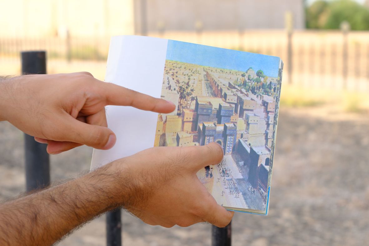 <strong>Looking back: </strong>Here Hashim uses an illustration to show what the city once looked like.