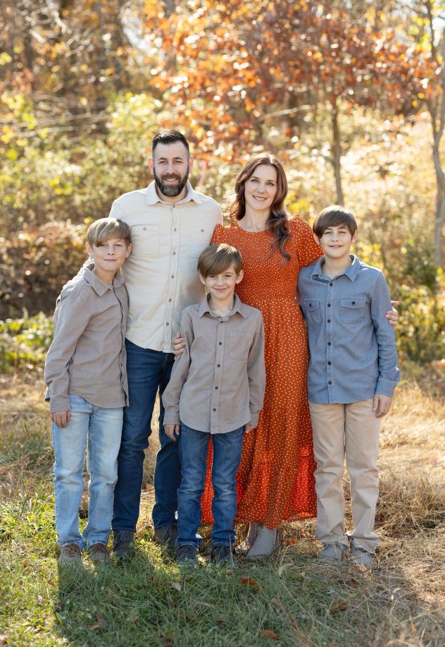 Casey Crafton with wife Rachel and children