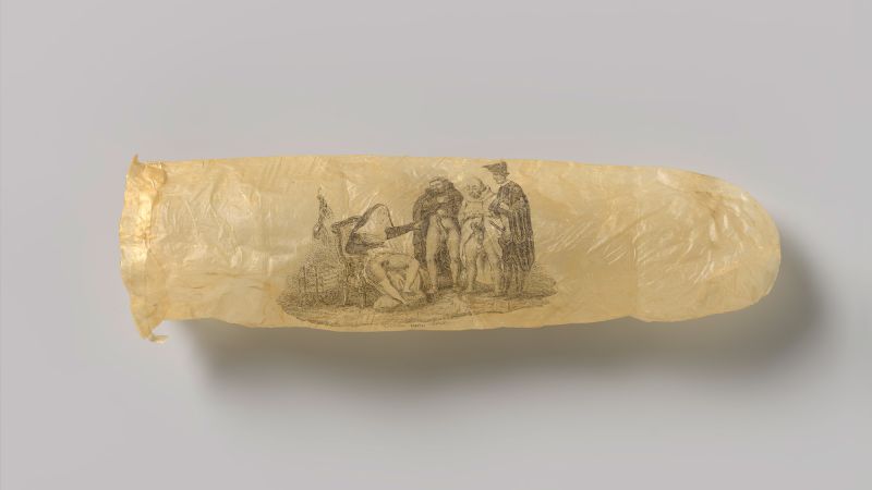 Rare 19th century condom with erotic etching goes on display at Dutch museum