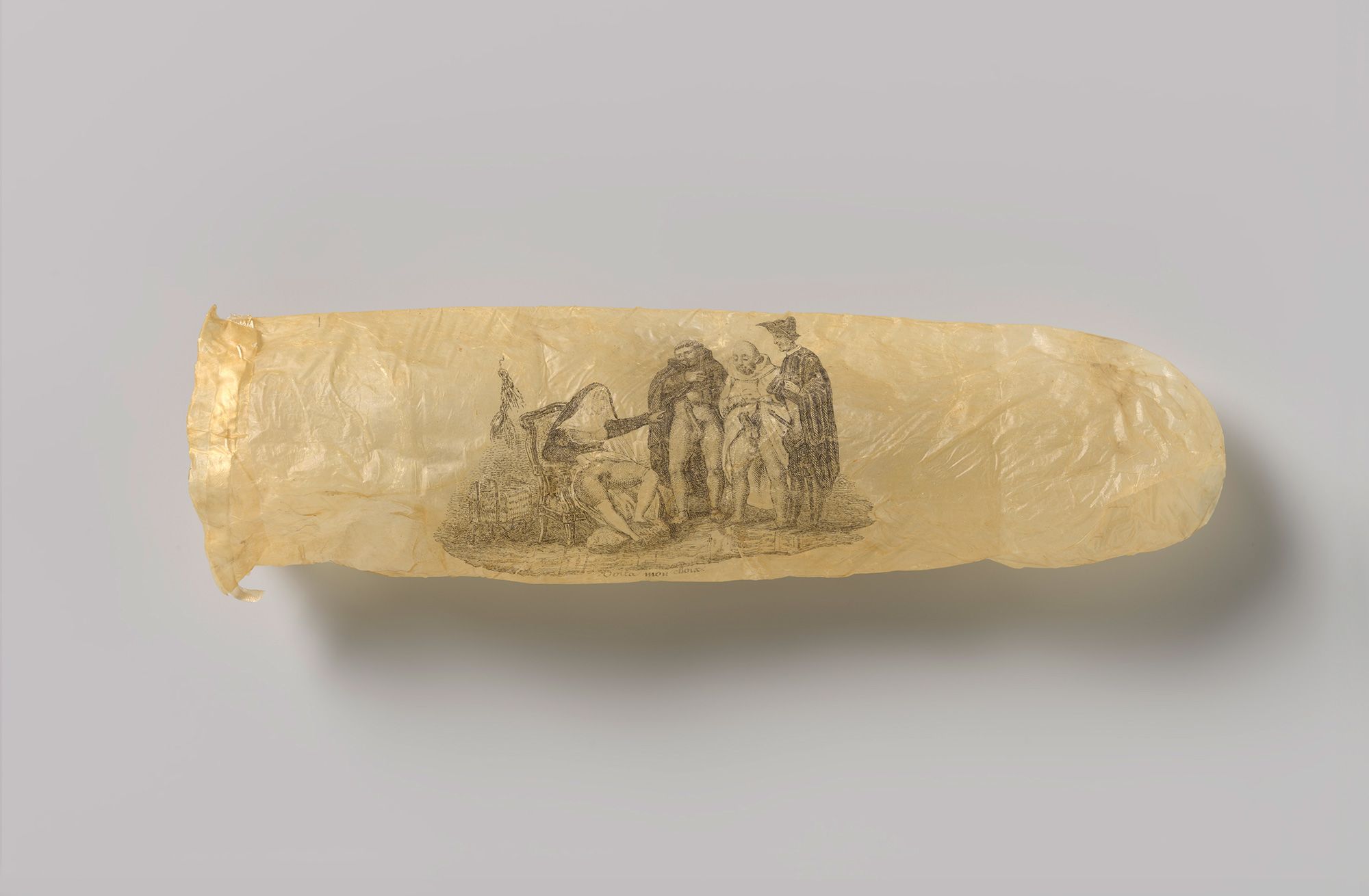 The condom dates back to about 1830.