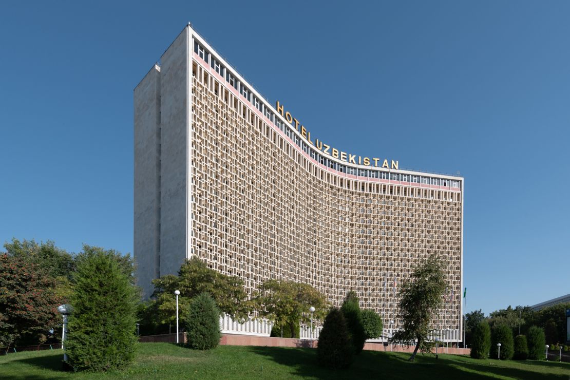 Hotel Uzbekistan, an icon of Soviet brutalism.