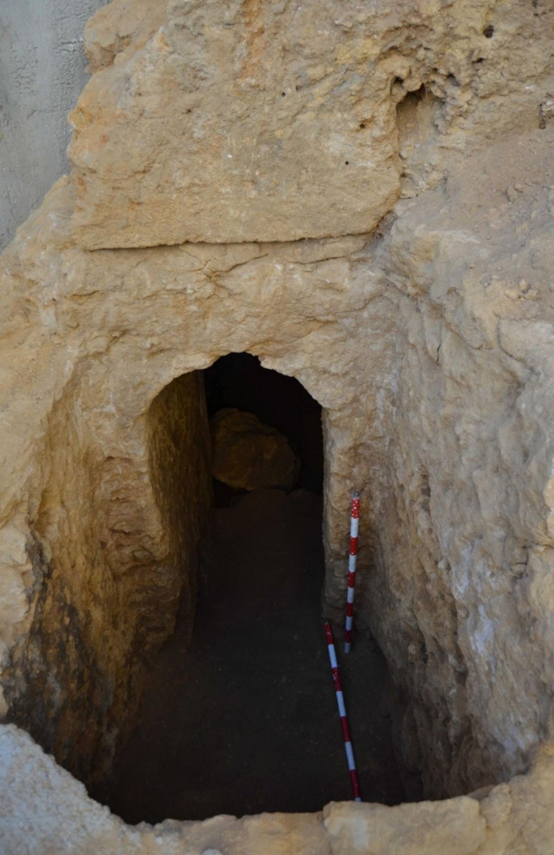 The mausoleum containing the urn was found during home renovations.