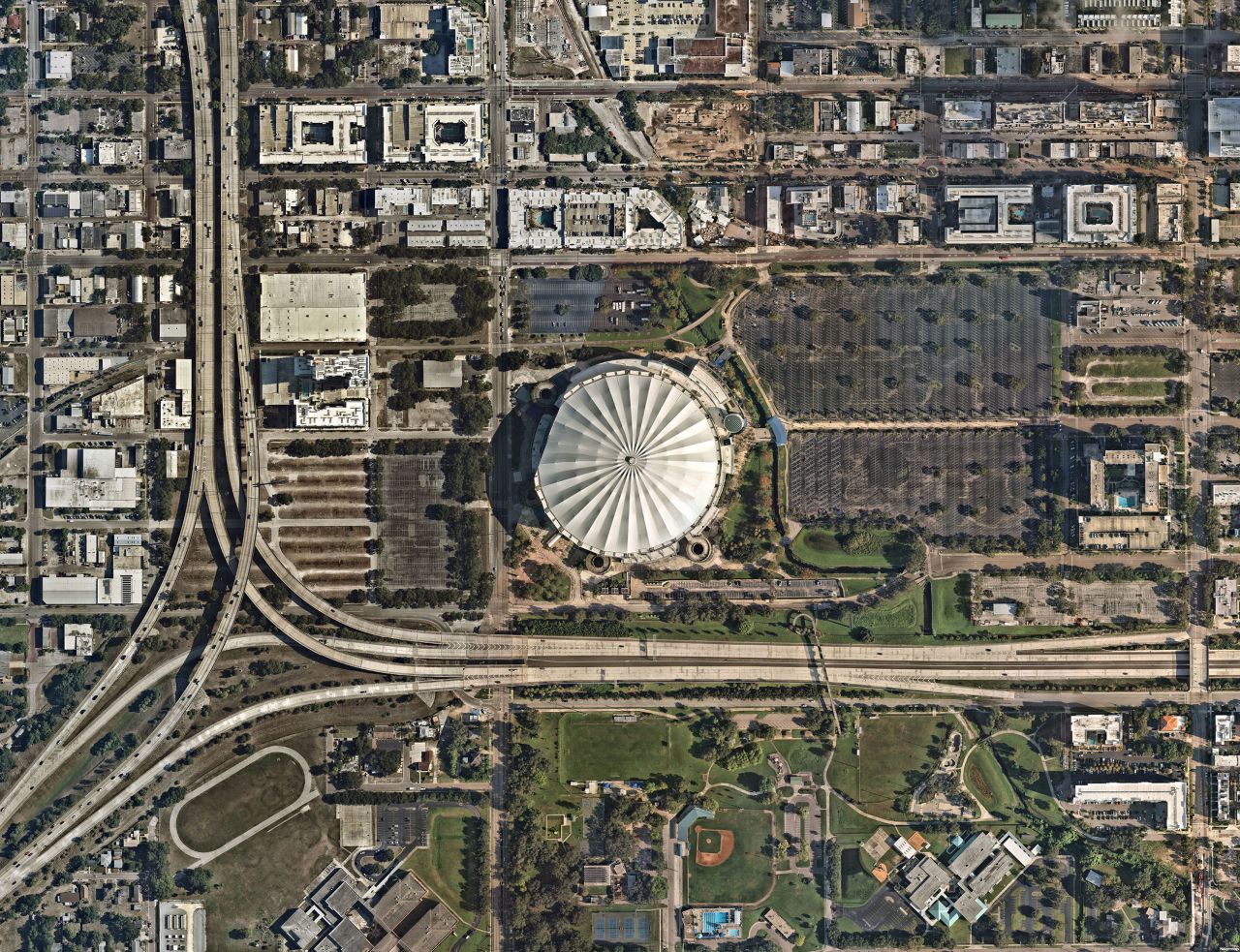 Tropicana Field is seen on September 29 prior to Hurricane Milton.