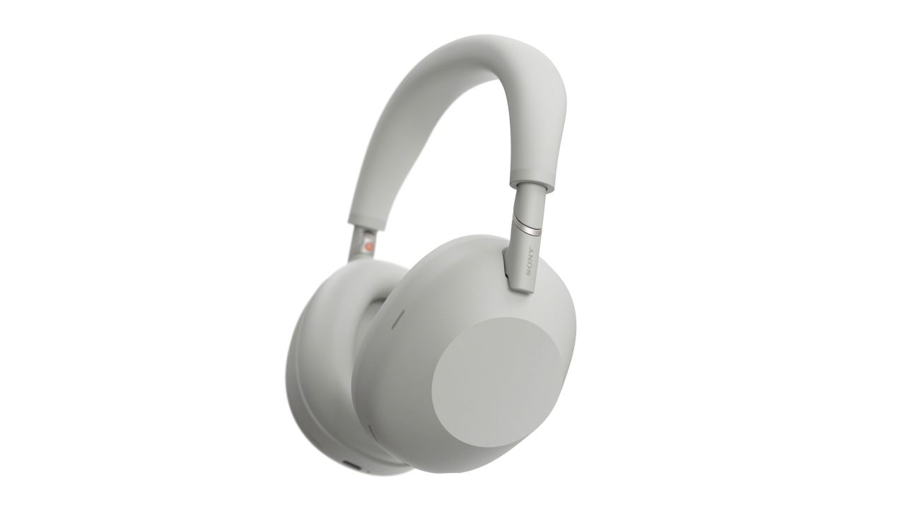 The white Sony XM6 headphones