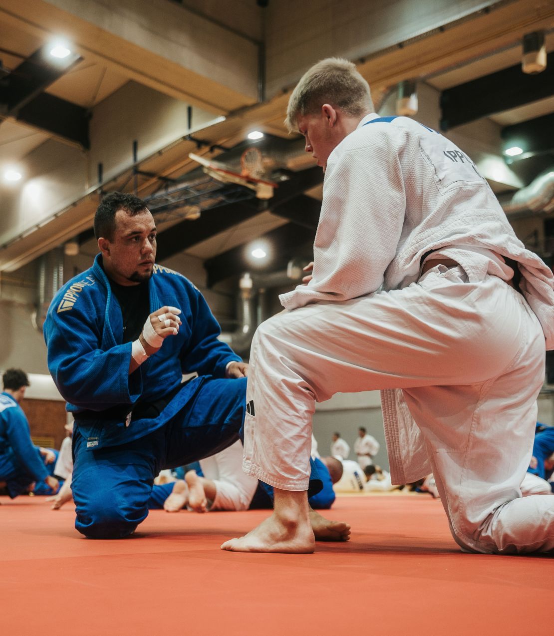 Khankan (left) during a match.