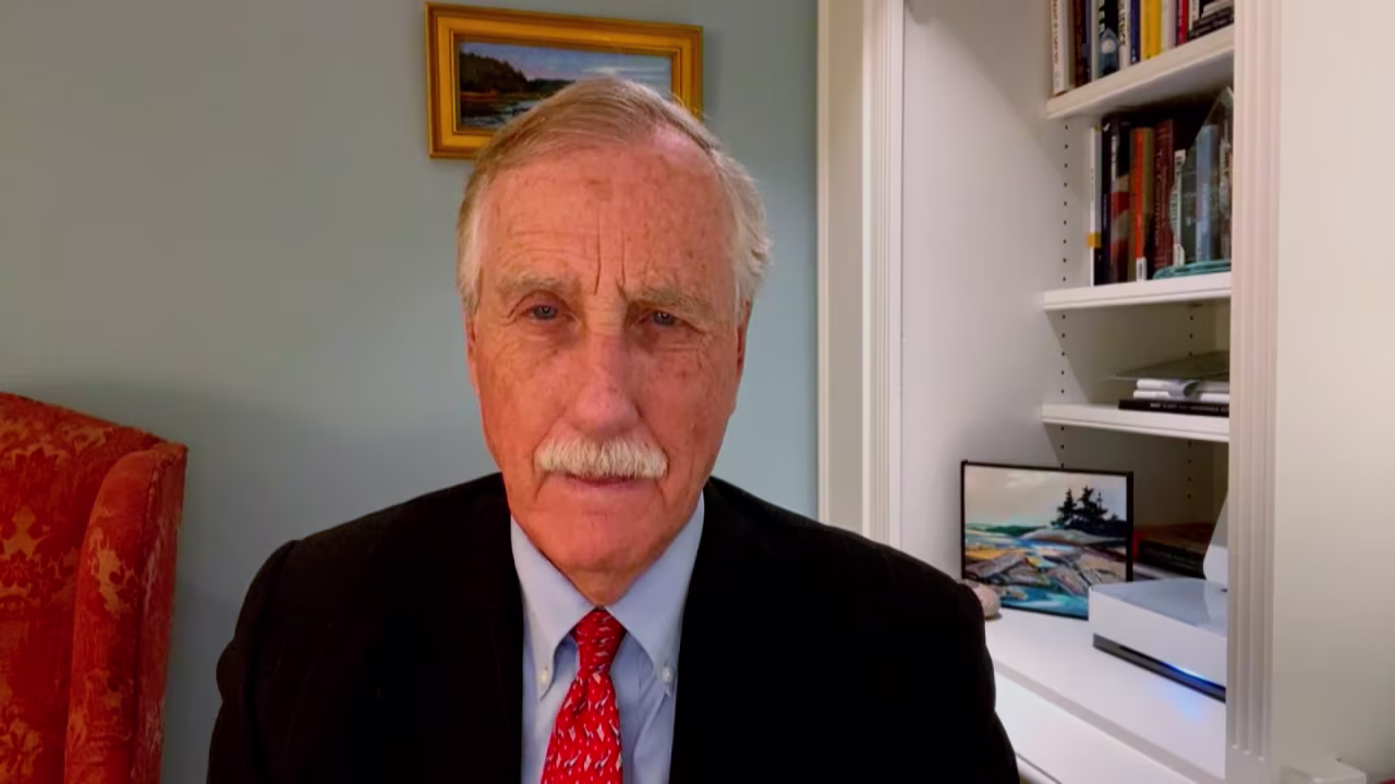 US Sen. Angus King speaks with CNN on Wednesday March 30. 