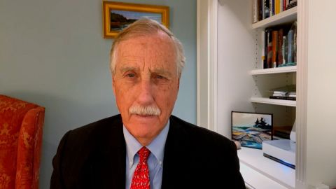 US Sen. Angus King speaks with CNN on Wednesday March 30. 