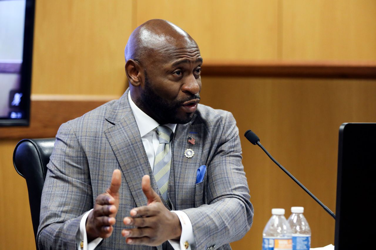 Fulton County Special Prosecutor Nathan Wade testifies during a hearing on the Georgia election interference case on Thursday in Atlanta.