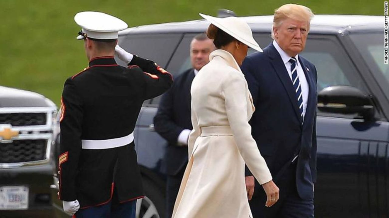 The Trumps arrive in Portsmouth on Wednesday.