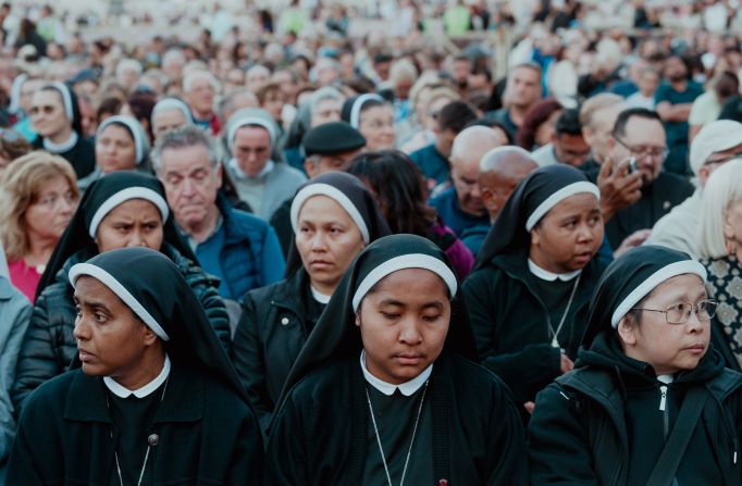 People gather in the Vatican’s St. Peter’s Square after the death of Pope Francis was announced on Monday, April 22. <a  target="_top" href="/newspapers?url=https://www.cnn.com/2025/04/21/world/gallery/pope-francis-death-reaction/index.html">See how people around the world have reacted to the pope’s death</a>.