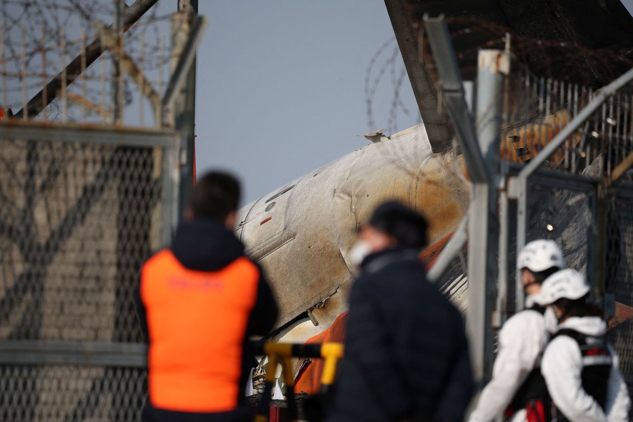 Rescue workers take part in a salvage operation.