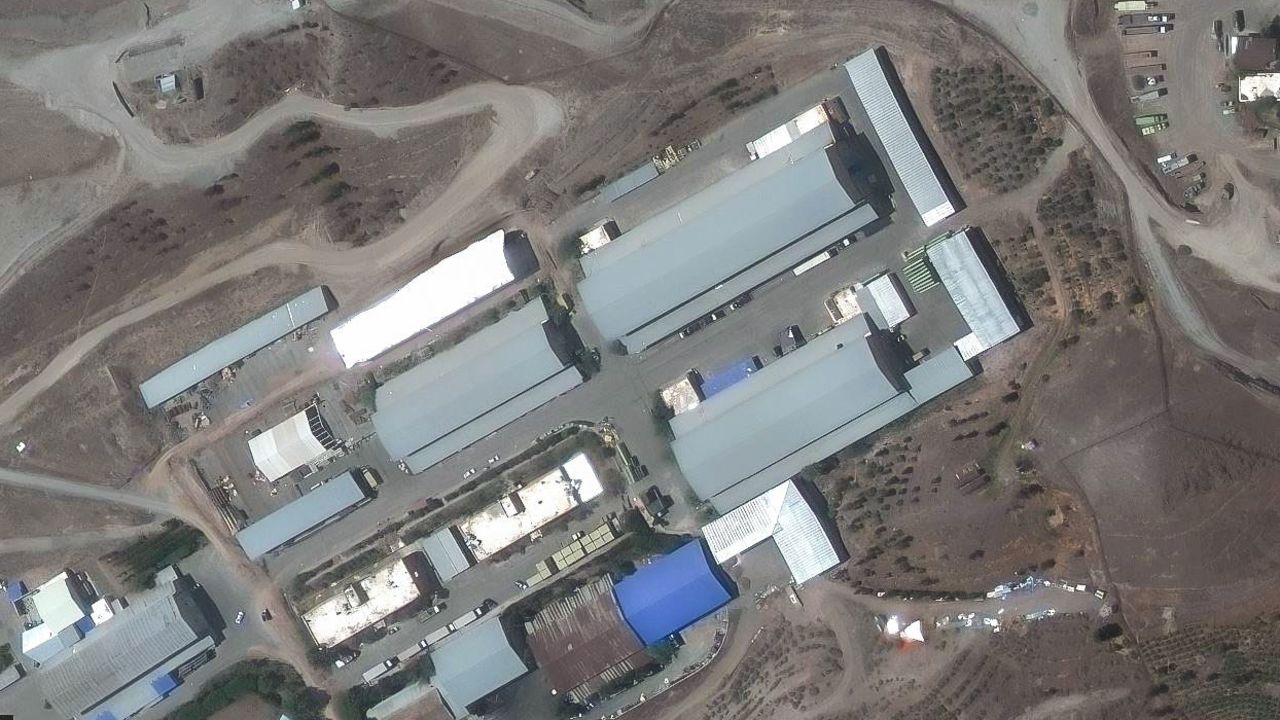 A military base just West of Iran's capitol is shown in a satellite image taken prior to Israeli Military strikes on the base. Satellite image ©2025 Maxar Technologies.