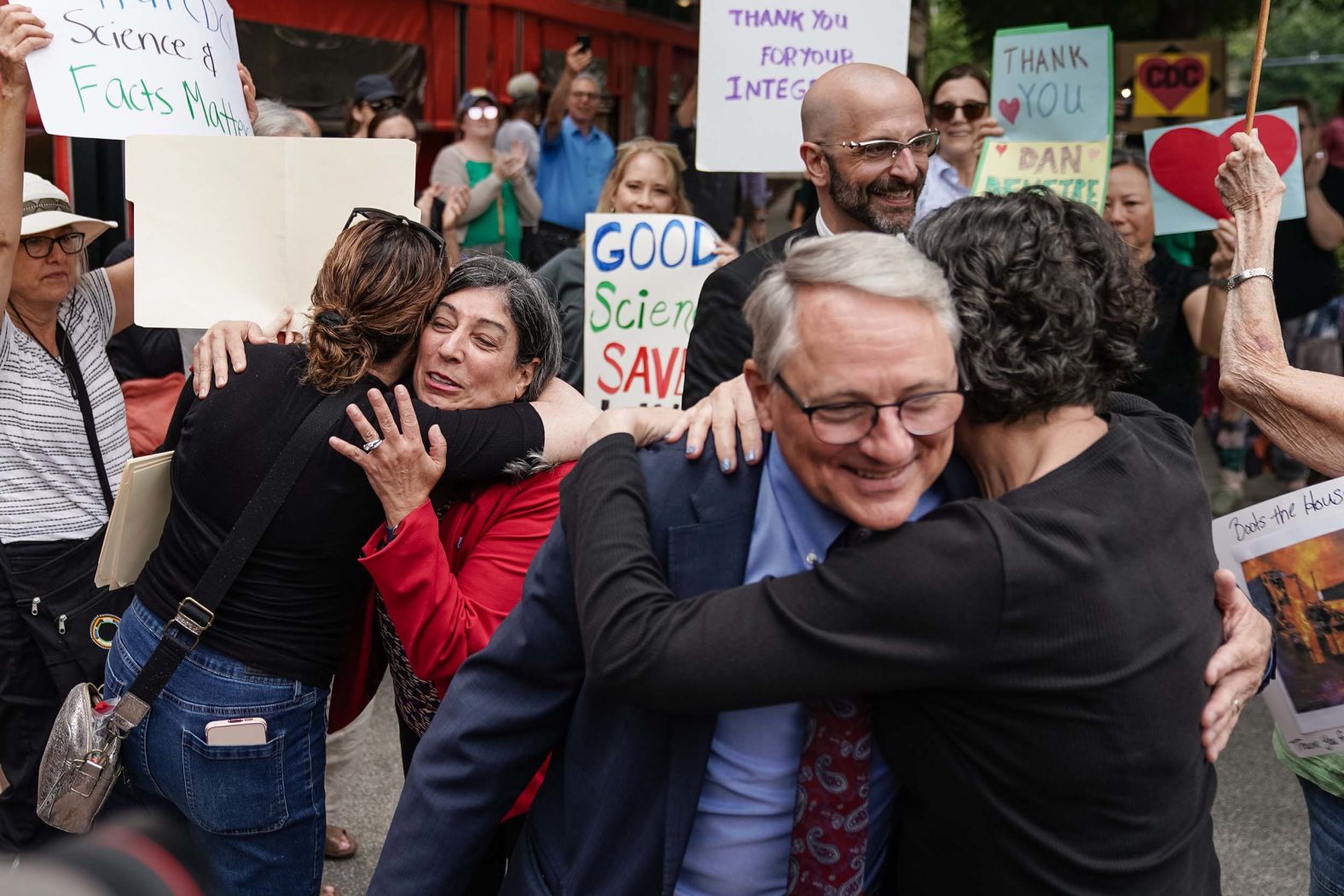 Employees at the Centers for Disease Control and Prevention bid farewell to top officials as they were escorted out of the agency’s main office in Atlanta on Thursday, August 28. <a href="index.php?page=&url=https%3A%2F%2Fwww.cnn.com%2F2025%2F08%2F28%2Fhealth%2Fcdc-director-rfk">The officials resigned their positions</a> after the ouster of the agency’s director, Dr. Susan Monarez.