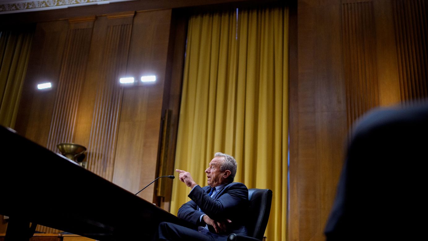 Health and Human Services Secretary Robert Kennedy Jr. testifies before the Senate Finance Committee at the Dirksen Senate Office Building in Washington, DC, on September 4.