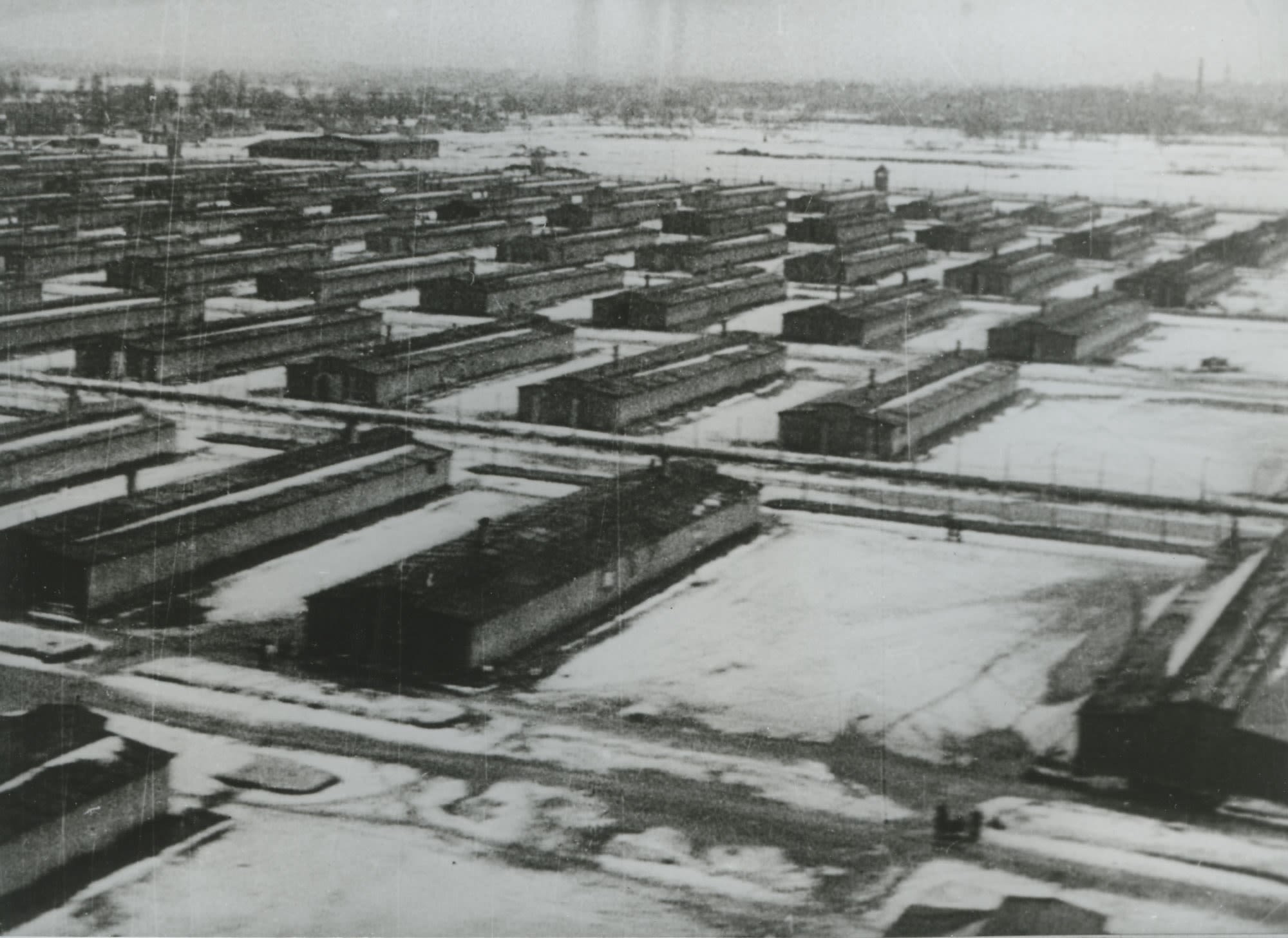 An overview of the camp in 1945.