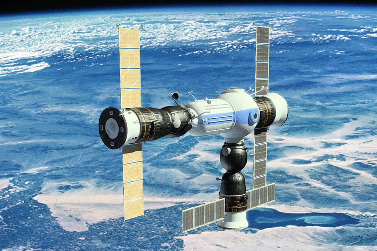 An artist's rendering of what the completed Commercial Space Station will look like. 