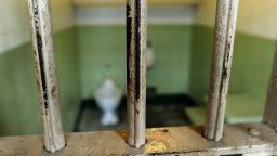 The worn bars in the cell block are seen at Alcatraz Island, a 22-acre rocky outcrop situated 1.5 miles offshore in San Francisco Bay, August 11, 2011.