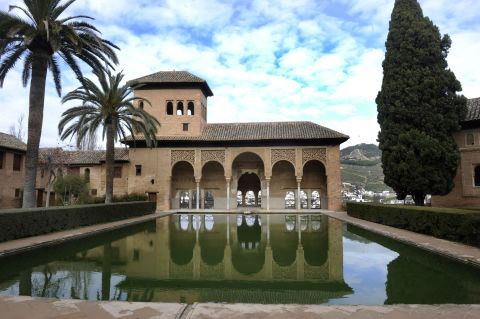 The World Monuments Fund has contributed funds for work with Spain's Patronato de la Alhambra on the restoration of a chapel in the palace of the Partal, pictured. 