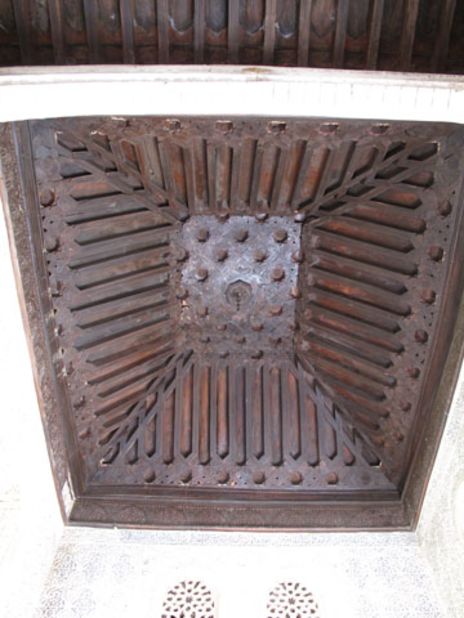 The World Monuments Fund is contributing $300,000 through its Robert W. Wilson Challenge to Conserve Our Heritage toward the conservation of the Oratorio del Partal, a mid-14th century palatine chapel. Pictured is the chapel's carved wooden ceiling.