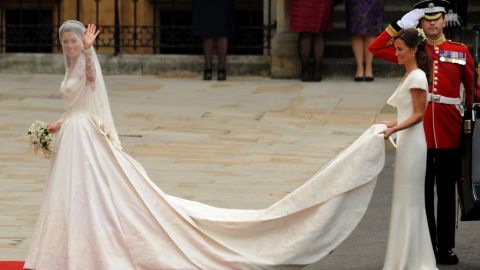 More than 350,000 have filed into Buckingham Palace to see Kate Middleton's wedding gown by Sarah Burton at Alexander McQueen.