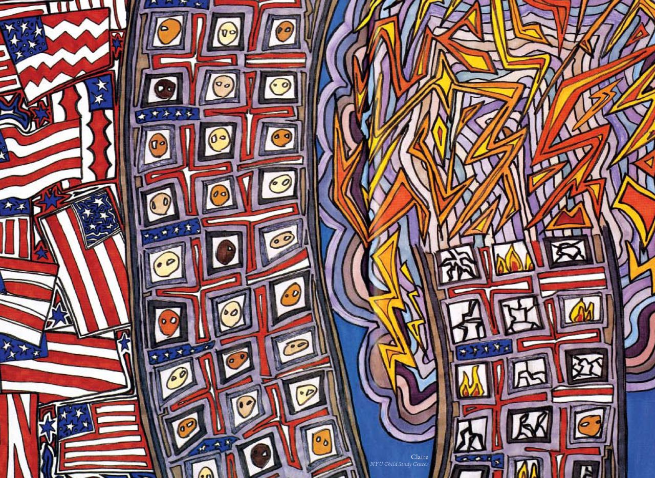 Commemorating the tenth anniversary of 9/11, <a href="http://www.assouline.com" target="_blank" target="_blank">Assouline</a> showcases a collection of drawings from children who were affected by the attacks. This is Claire's artwork. 
