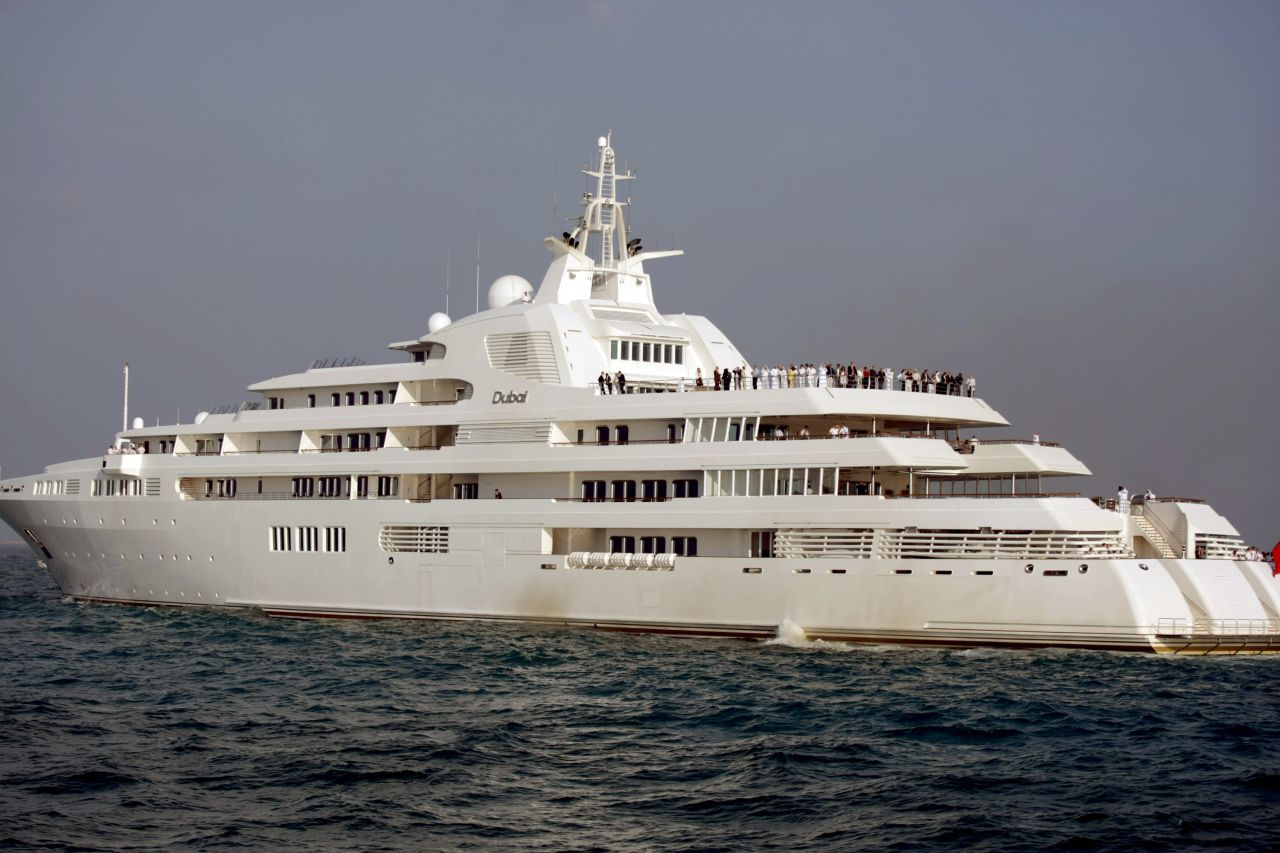 The world's second-largest gigayacht, the "Dubai" is owned by Sheikh Mohammed bin Rashid Al Maktoum, ruler of the Emirate of Dubai and Prime Minister of the U.A.E.