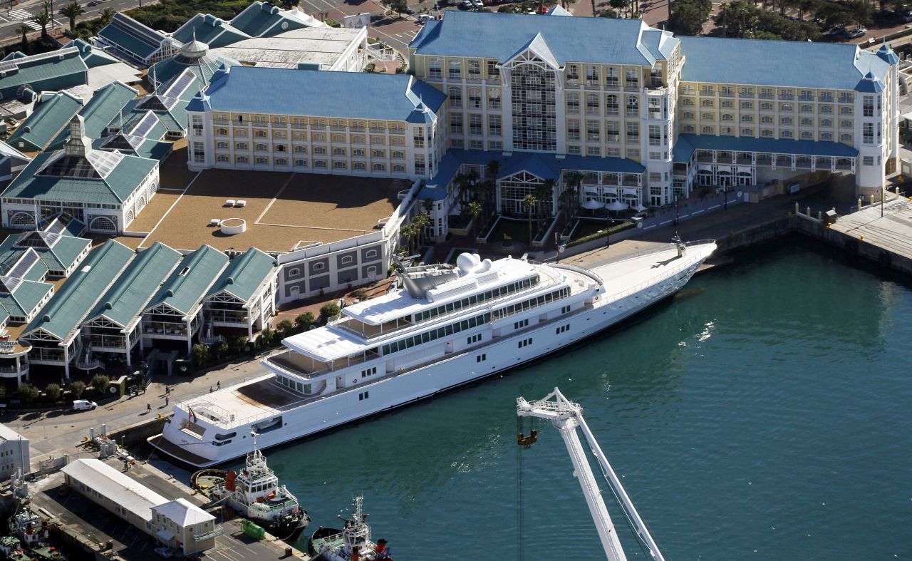 The 138-meter gigayacht Rising Sun is owned by Larry Ellison, CEO of Oracle Corporation.