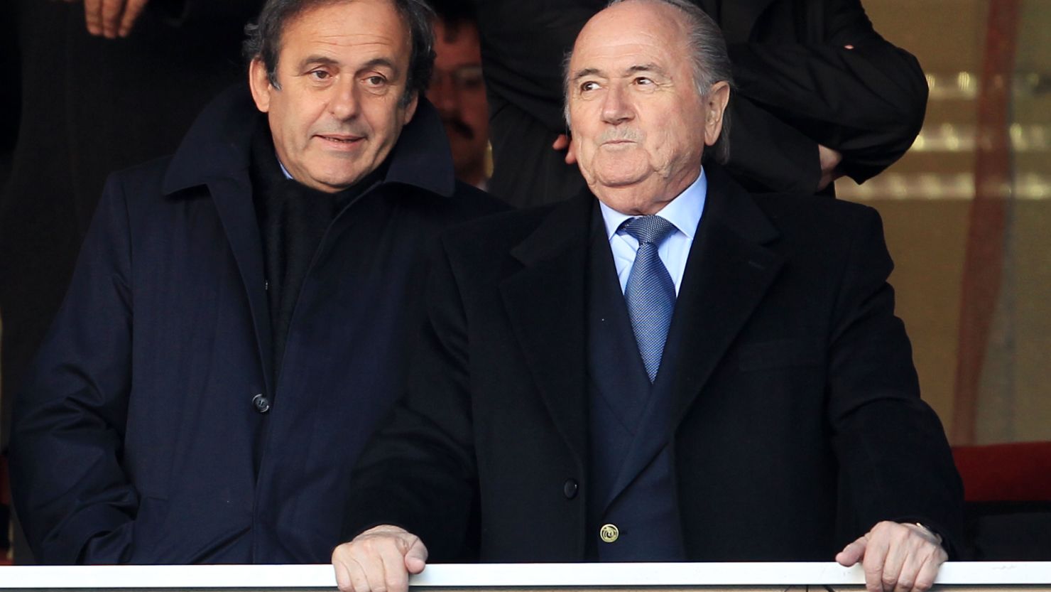 Michel Platini (left) has been head of UEFA since 2007, while Blatter became FIFA president in 1998.