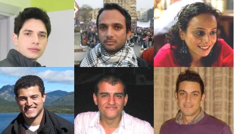 Top row (L-R) Rami Al Qadi, Mahmoud El-Refai, Raghada Abdel Hamed; bottom row (L-R) Jamal Daymen, Abdel Rahman Alzorgan, Mohammad Abulawi
