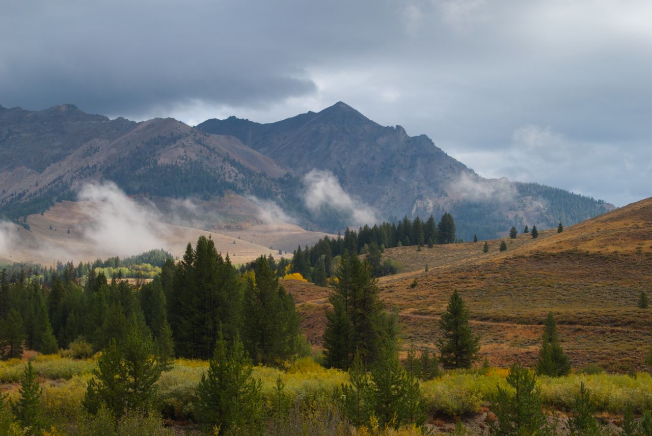 A rolling mountainscape in Sun Valley.