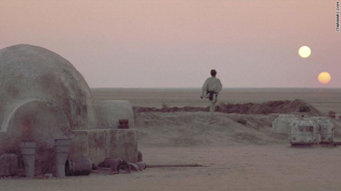The iconic double sunset from "Star Wars: A New Hope."