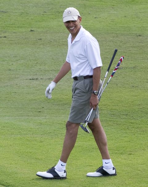 Keen golfer President Obama was honorary chairman for the 2009 Presidents Cup. He was on the golf course on the morning of the killing of Al-Qaeda leader Osama Bin Laden.