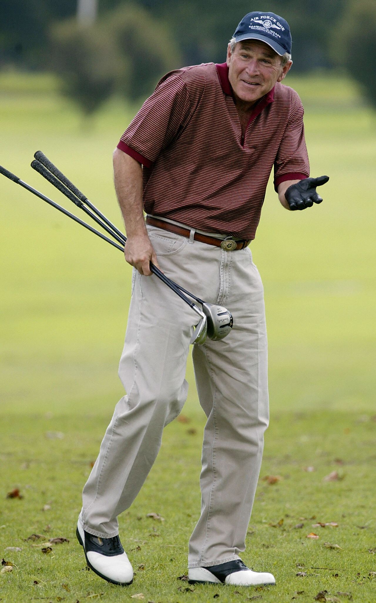 George W. Bush was a common face on the golf course, usually with media in tow.