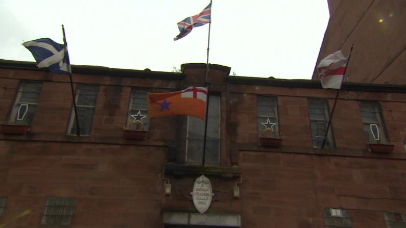The Louden Tavern is just around the corner from the Glasgow Orange Order -- a Protestant fraternity who still march once a year to celebrate the victory of King William III over the Catholic King James II in 1690 at the Battle of the Boyne