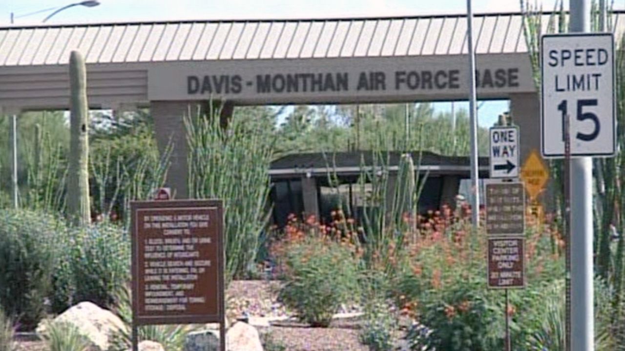 A gunman is believed to be holed up in a building on the Davis-Monthan Air Force Base in Tuscon, Arizona.