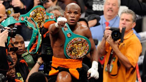 Floyd Mayweather was arrested in September 2010 after police say he punched the mother of his children at his home.