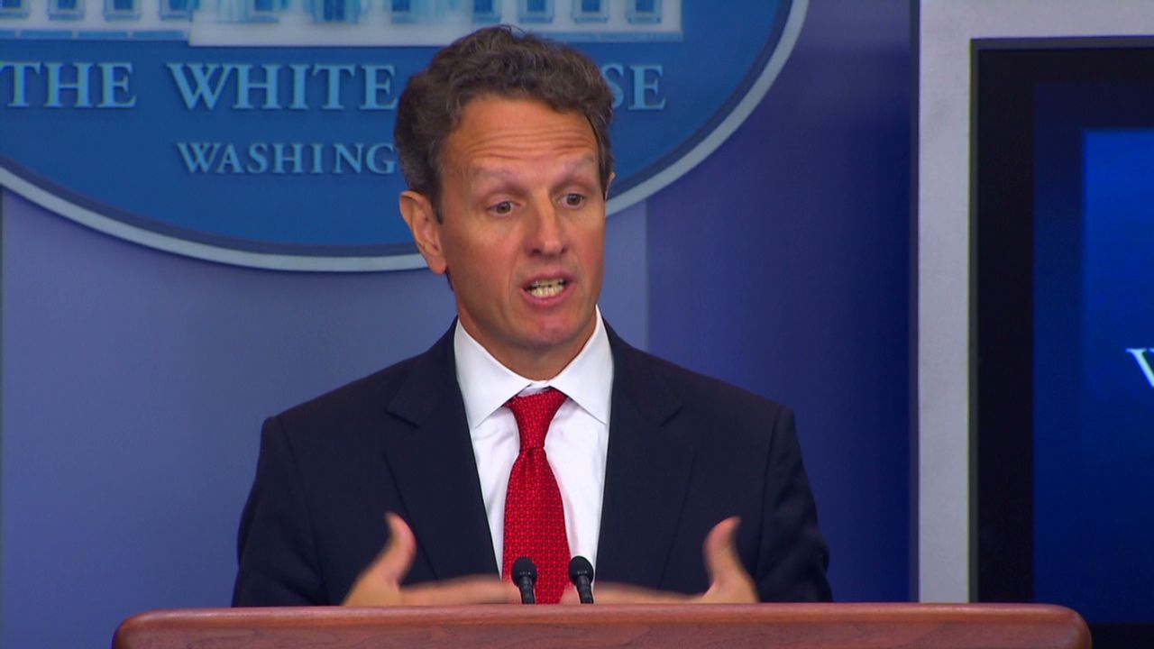 Treasury Secretary Timothy Geithner warned against economic sanctions passed by U.S. senate