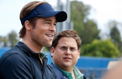 Brad Pitt and Jonah Hill star in "Moneyball," a sports drama about Oakland A's general manager Billy Beane. The film, based on the 2003 book by Michael Lewis, looks at how Beane put his team together given severe financial constraints.