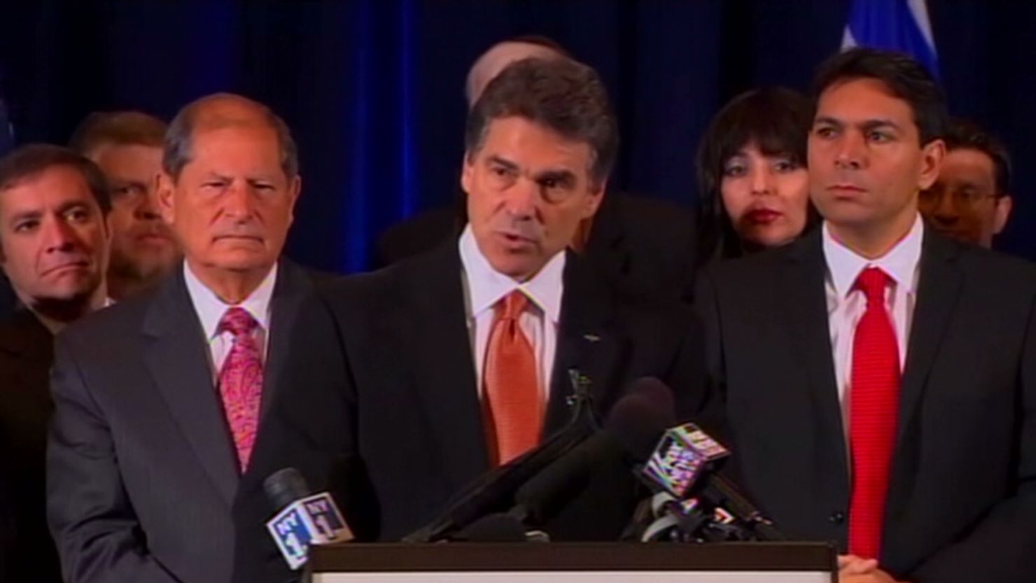 Texas governor and presidential contender Rick Perry criticized Obama's policy on Israel.