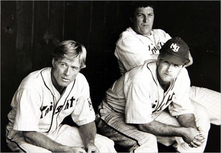 Robert Redford stars in "The Natural," based on Bernard Malamud's book of the same name. The film, about Roy Hobbs' (Redford) unexpected, natural ability to hit the ball, was nominated for four Academy Awards and a Golden Globe.