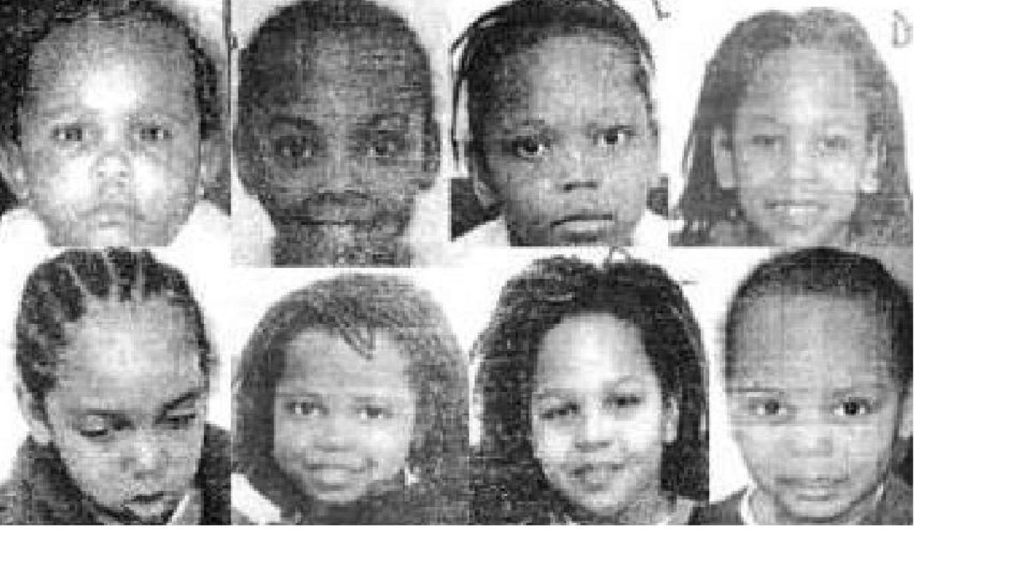 The missing children range in age from 11 months to 11 years old. They may be traveling in a black 1996 Chevrolet Suburban.