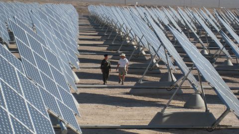 Nellis Air Force Base's 140-acre solar farm was built to supply 25% of the base's energy needs.
