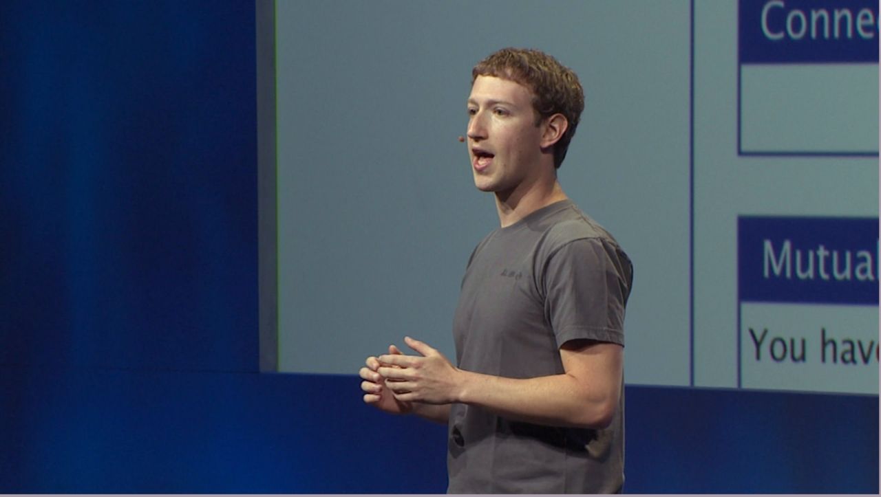 Mark has worn the shirt for numerous Facebook events and announcements, like this one.