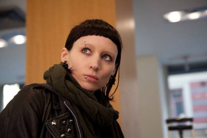 Rooney Mara had to adopt a quirky look to play computer hacker Lisbeth Salander in the 2011 film "The Girl With the Dragon Tattoo." 