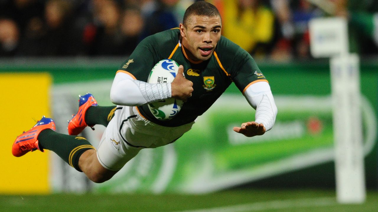 Bryan Habana crossed for his 39th international try to move past Joost van der Westhuizen.