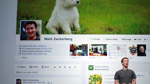 Mark Zuckerberg unveils a new version of the Facebook profile page called "Timeline."