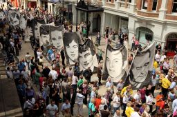 Members of the Bloody Sunday Justice Campaign march in 2010. 
