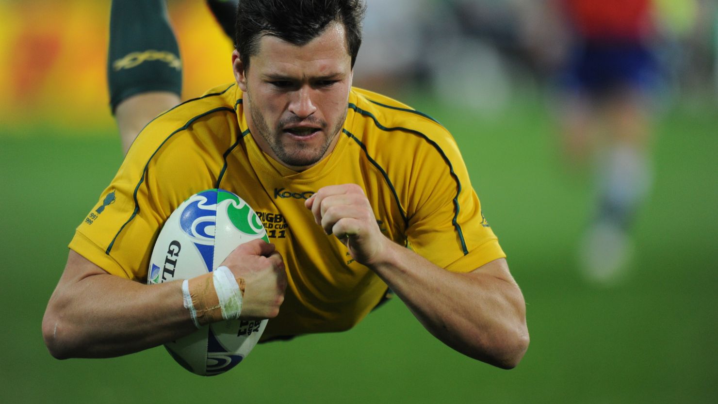 Australia wing Adam Ashley-Cooper is now the joint-highest try scorer at the tournament with four.