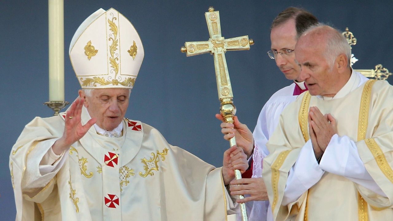 Pope Benedict celebrates Mass on Saturday in Erfurt, eastern Germany.