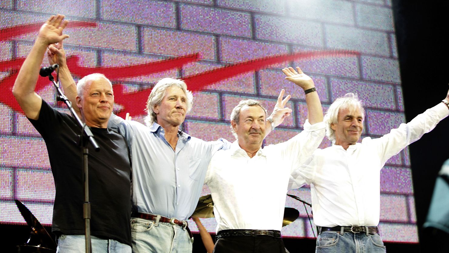 Pink Floyd -- from left, David Gilmour, Roger Waters, Nick Mason and Richard Wright -- at 2005's Live 8 concert.